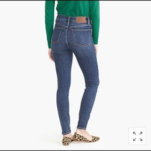 J. Crew 9” high rise stretch skinny jean
